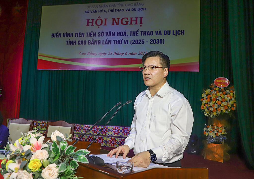 Hội nghị điển hình tiên tiến lần thứ VI (Giai đoạn 2025 - 2030): Phát huy sức mạnh thi đua yêu nước ngành Văn hóa, Thể thao và Du lịch tỉnh Cao Bằng